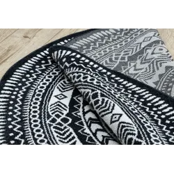 Teppich FUN Napkin Serviette rund - schwarz - 2. WAHL