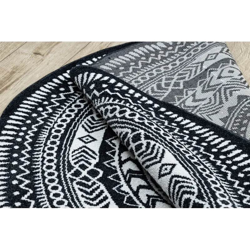 Teppich FUN Napkin Serviette rund - schwarz - 2. WAHL