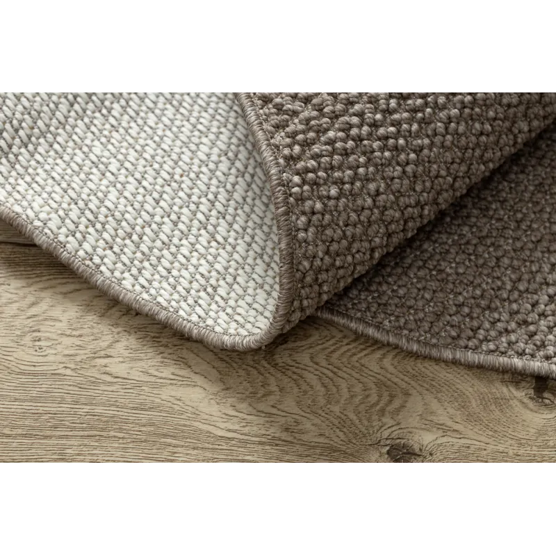 Teppich CASABLANCA LOOP rund braun Schlingenflor, weich