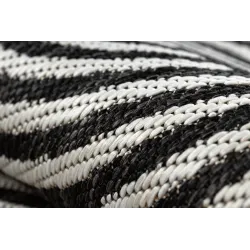 Teppich ORGANIC 1835 Sisal geometrisch Creme / Schwarz - natürlich, modern unregelmäßige Form