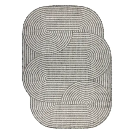 Teppich ORGANIC 1835 Sisal Geometrisch Creme / Grau - natürlich, modern unregelmäßige Form