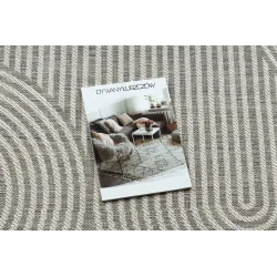 Teppich ORGANIC 1835 Sisal Geometrisch Creme / Grau - natürlich, modern unregelmäßige Form