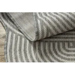 Teppich ORGANIC 1835 Sisal Geometrisch Creme / Grau - natürlich, modern unregelmäßige Form