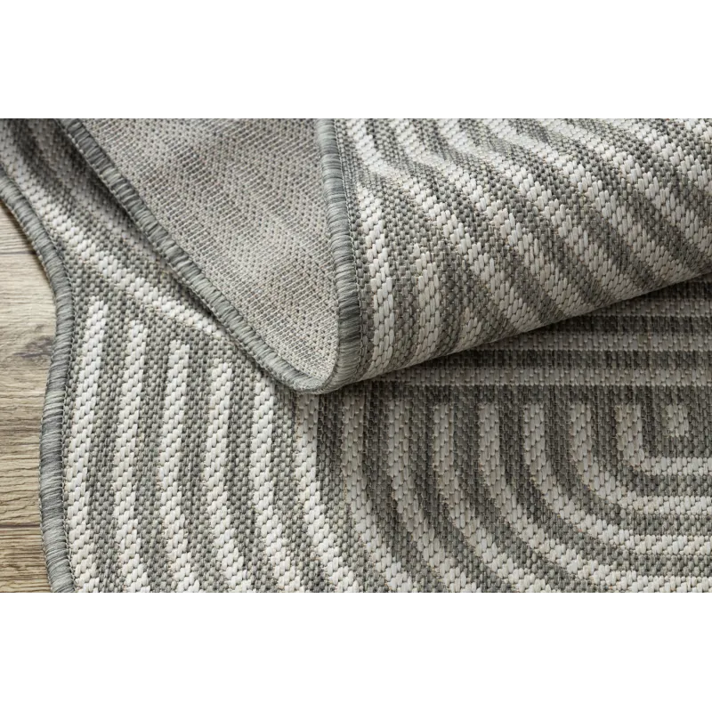 Teppich ORGANIC 1835 Sisal Geometrisch Creme / Grau - natürlich, modern unregelmäßige Form