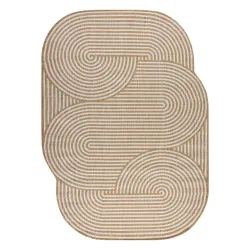 Teppich ORGANIC 1835 Sisal Geometrisch Creme / Natur - modern unregelmäßige Form