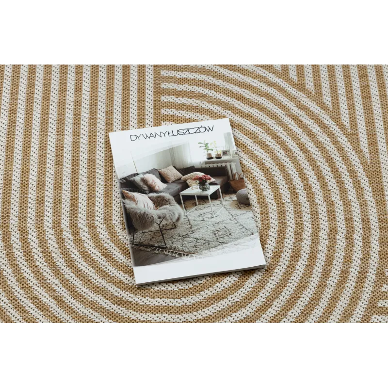Teppich ORGANIC 1835 Sisal Geometrisch Creme / Natur - modern unregelmäßige Form