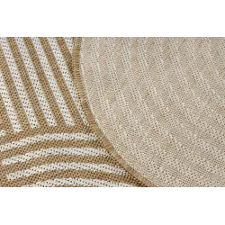 Teppich ORGANIC 1835 Sisal Geometrisch Creme / Natur - modern unregelmäßige Form