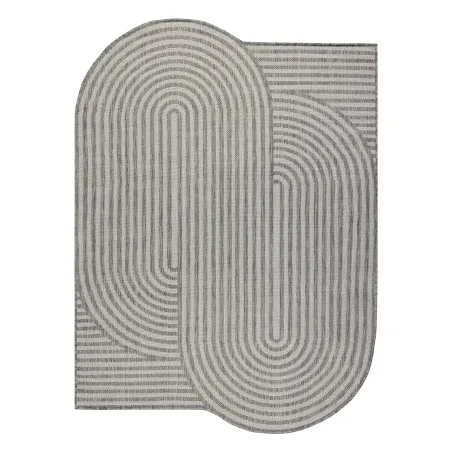 Teppich ORGANIC 2131 Sisal Geometrisch Creme / Grau - natürlich, modern unregelmäßige Form
