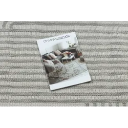 Teppich ORGANIC 2131 Sisal Geometrisch Creme / Grau - natürlich, modern unregelmäßige Form
