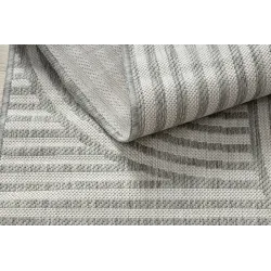 Teppich ORGANIC 2131 Sisal Geometrisch Creme / Grau - natürlich, modern unregelmäßige Form