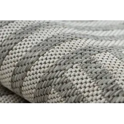 Teppich ORGANIC 2131 Sisal Geometrisch Creme / Grau - natürlich, modern unregelmäßige Form