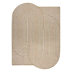 Teppich ORGANIC Sisal Geometrisch Creme / Natur - moderner unregelmäßiger Schnitt