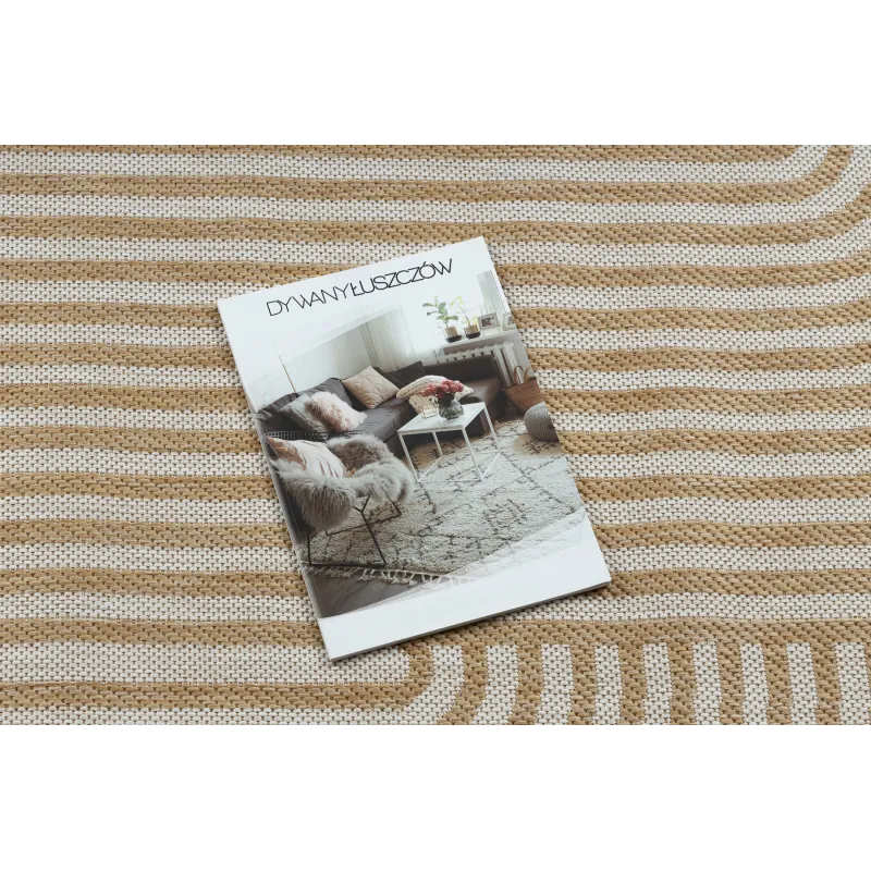 Teppich ORGANIC 2131 Sisal Geometrisch Creme / Natur - moderner unregelmäßiger Schnitt
