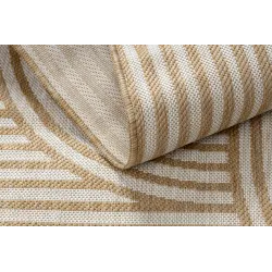 Teppich ORGANIC 2131 Sisal Geometrisch Creme / Natur - moderner unregelmäßiger Schnitt