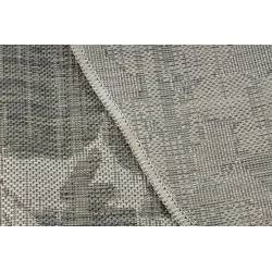 Teppich ORGANIC 2735 Sisal Blüten Creme / Grau - natürlich, modern unregelmäßige Form