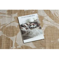 Teppich ORGANIC 2735 Sisal Blüten Creme / natürlich - modern unregelmäßige Form