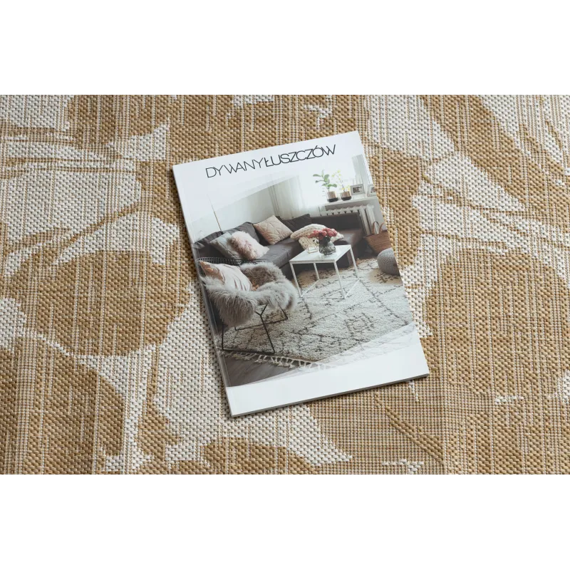 Teppich ORGANIC 2735 Sisal Blüten Creme / natürlich - modern unregelmäßige Form