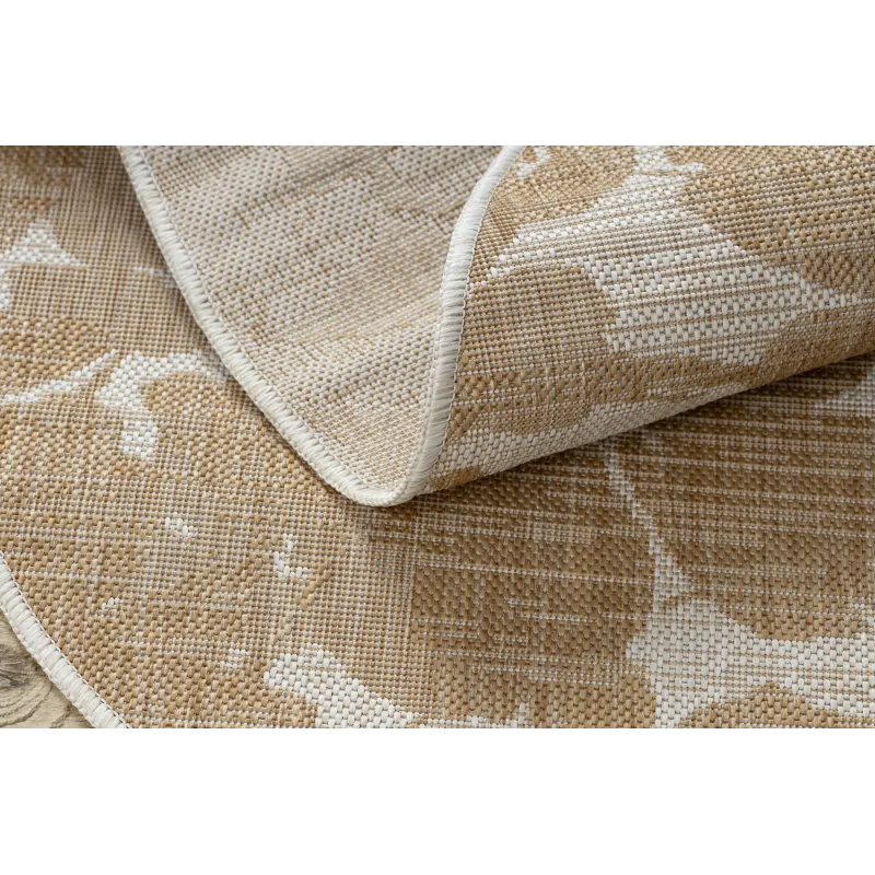 Teppich ORGANIC 2735 Sisal Blüten Creme / natürlich - modern unregelmäßige Form