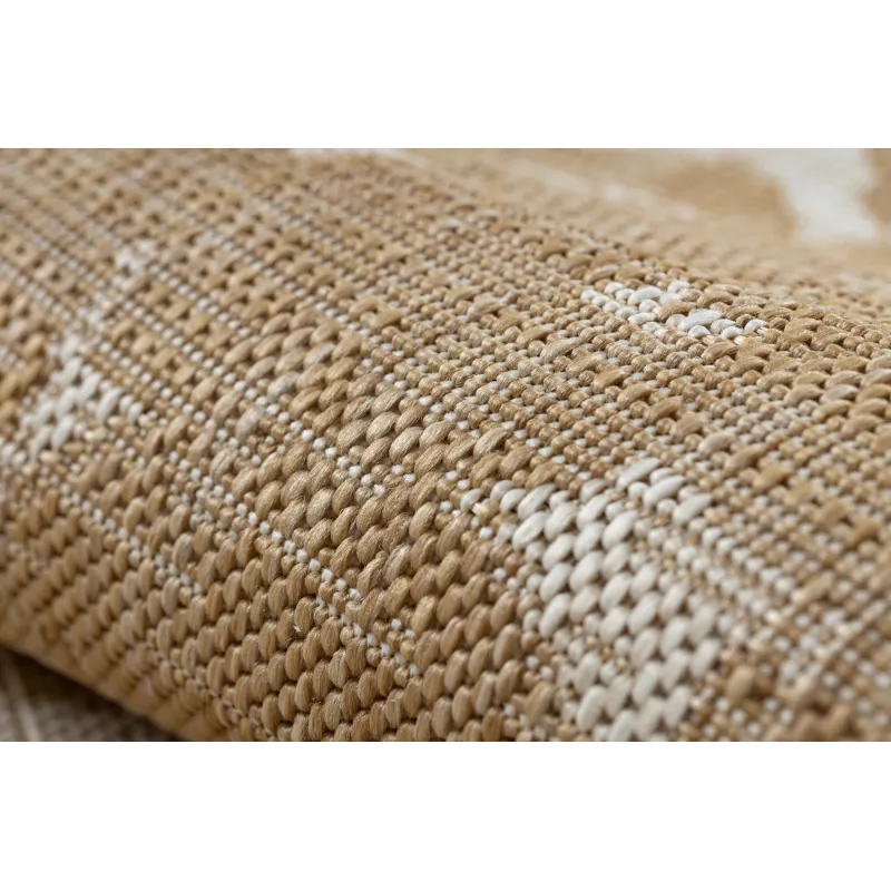 Teppich ORGANIC 2735 Sisal Blüten Creme / natürlich - modern unregelmäßige Form