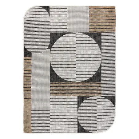 Teppich ORGANIC 2769 Sisal Geometrisch Creme / Schwarz - natürlich, modern unregelmäßige Form