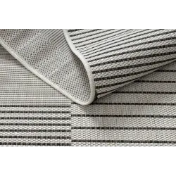 Teppich ORGANIC 2769 Sisal Geometrisch Creme / Schwarz - natürlich, modern unregelmäßige Form