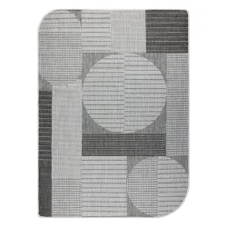 Teppich ORGANIC 2769 Sisal Geometrisch Creme / Grau - natürlich, modern unregelmäßige Form