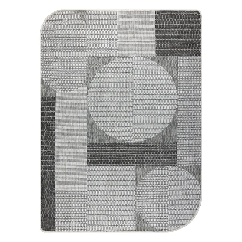 Teppich ORGANIC 2769 Sisal Geometrisch Creme / Grau - natürlich, modern unregelmäßige Form