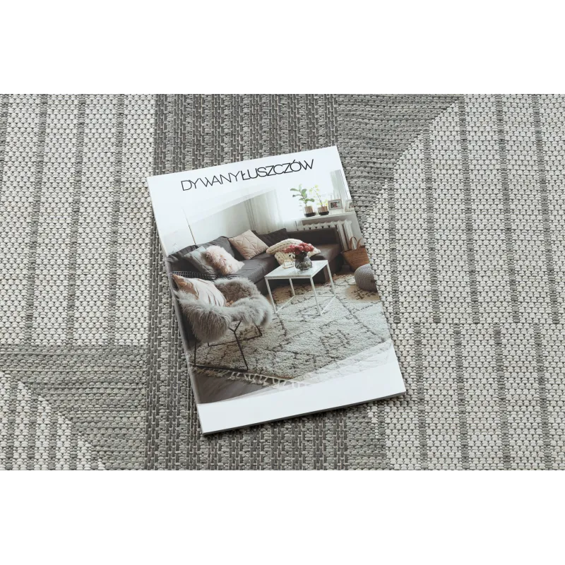 Teppich ORGANIC 2769 Sisal Geometrisch Creme / Grau - natürlich, modern unregelmäßige Form