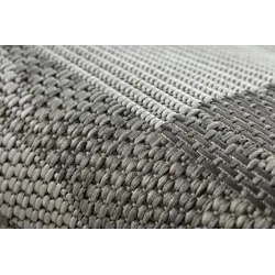 Teppich ORGANIC 2769 Sisal Geometrisch Creme / Grau - natürlich, modern unregelmäßige Form