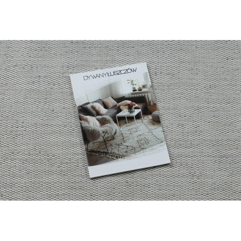 Teppich ORGANIC 2125 Sisal Stein Creme / Schwarz - natürlich, modern unregelmäßige Form