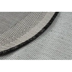 Teppich ORGANIC 2125 Sisal Stein Creme / Schwarz - natürlich, modern unregelmäßige Form