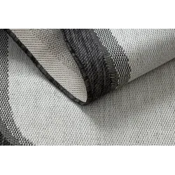 Teppich ORGANIC 2125 Sisal Stein Creme / Schwarz - natürlich, modern unregelmäßige Form