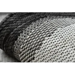 Teppich ORGANIC 2125 Sisal Stein Creme / Schwarz - natürlich, modern unregelmäßige Form