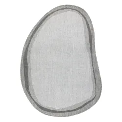 Teppich ORGANIC Sisal Stein Creme / Grau - natürlich, modern unregelmäßige Form