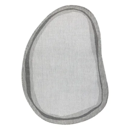 Teppich ORGANIC 2125 Sisal Stein Creme / Grau - natürlich, modern unregelmäßige Form