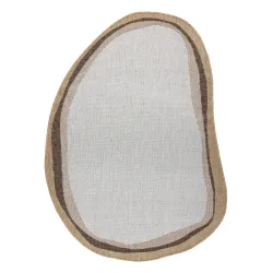 Teppich ORGANIC Sisal Stein Creme / Natur - modern unregelmäßige Form