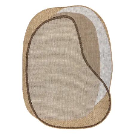 Teppich ORGANIC 2123 Sisal Stein Natur / Creme - modern unregelmäßige Form