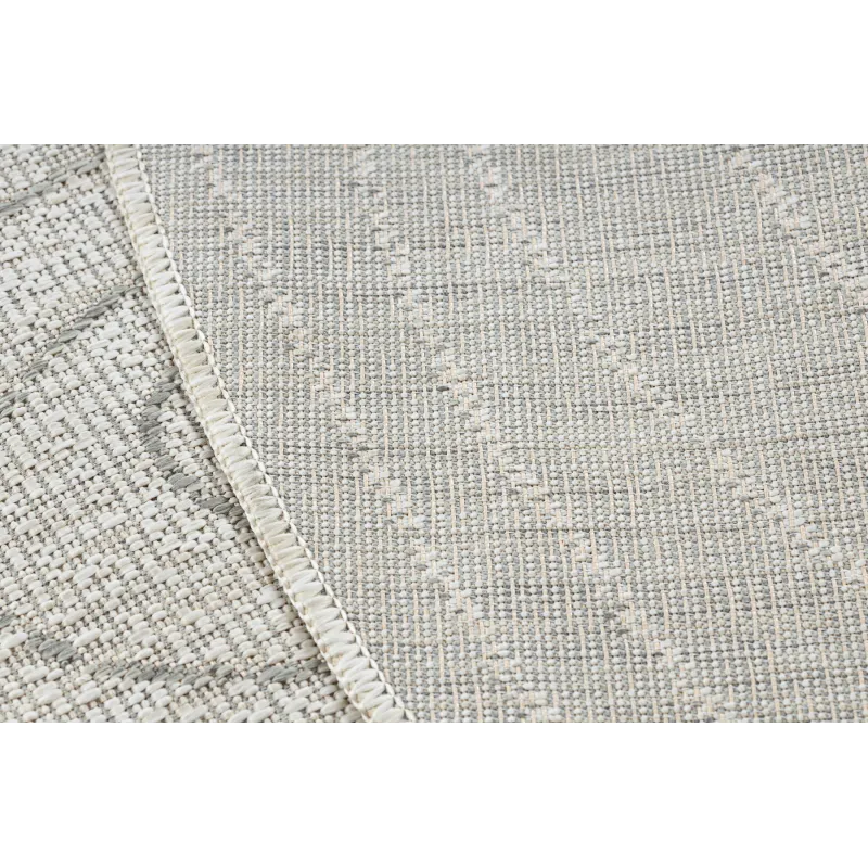 Teppich ORGANIC 2743 Sisal Baumstamm, Baumring Creme / Grau - natürlich, modern unregelmäßige Form