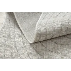 Teppich ORGANIC 2743 Sisal Baumstamm, Baumring Creme / Grau - natürlich, modern unregelmäßige Form
