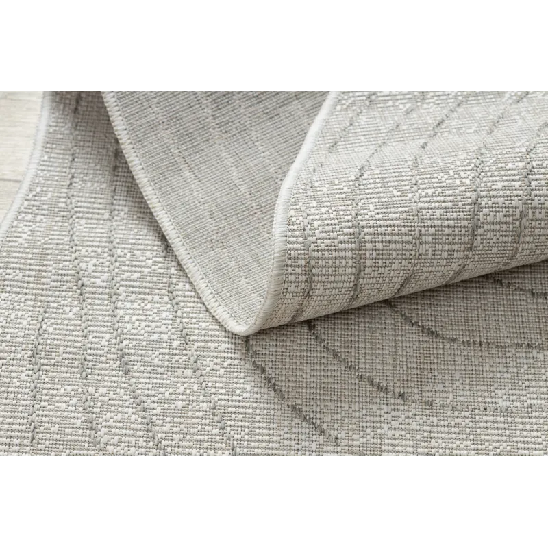 Teppich ORGANIC 2743 Sisal Baumstamm, Baumring Creme / Grau - natürlich, modern unregelmäßige Form