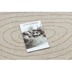 Teppich ORGANIC 2743 Sisal Baumstamm, Baumring Creme / Natur - modern unregelmäßige Form
