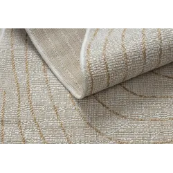Teppich ORGANIC 2743 Sisal Baumstamm, Baumring Creme / Natur - modern unregelmäßige Form