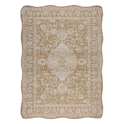 Teppich ORGANIC Sisal Ornament, Rahmen natürlich / creme - modernes unregelmäßiges Format