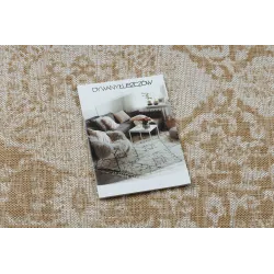 Teppich ORGANIC 2762 Sisal Ornament, Rahmen natürlich / creme - modernes unregelmäßiges Format