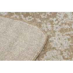 Teppich ORGANIC 2762 Sisal Ornament, Rahmen natürlich / creme - modernes unregelmäßiges Format