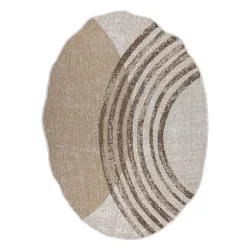 Teppich ORGANIC Sisal Geometrisch Creme / natürlich - modern unregelmäßige Form