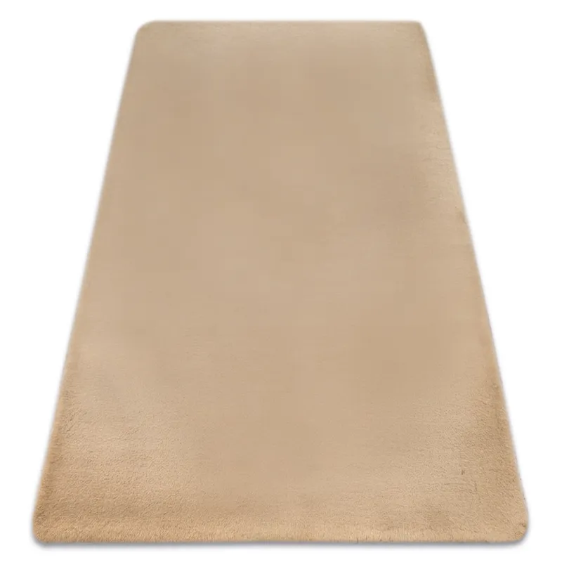 Teppich BUNNY Macchiato dunkles Beige KANINCHENFELLIMITAT