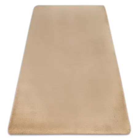 Teppich BUNNY Macchiato dunkles Beige KANINCHENFELLIMITAT