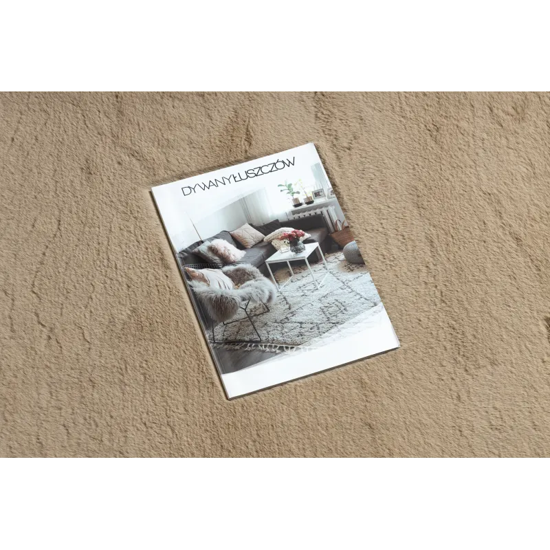 Teppich BUNNY Macchiato dunkles Beige KANINCHENFELLIMITAT