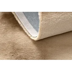 Teppich BUNNY Macchiato dunkles Beige KANINCHENFELLIMITAT